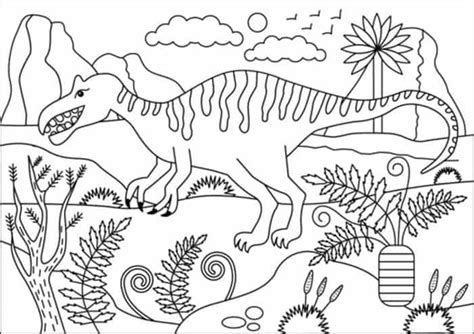 Baryonyx Colouring Pages - Amanda Gregory's Coloring Pages