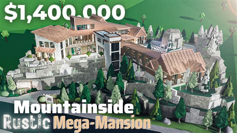 Mountainside Rustic Mega Mansion Bloxburg Build House Tour