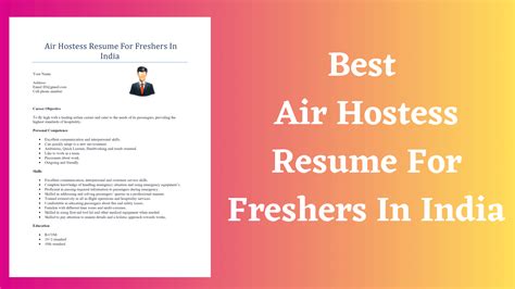 Best Air Hostess Resume For Freshers In India Resume Exclusive
