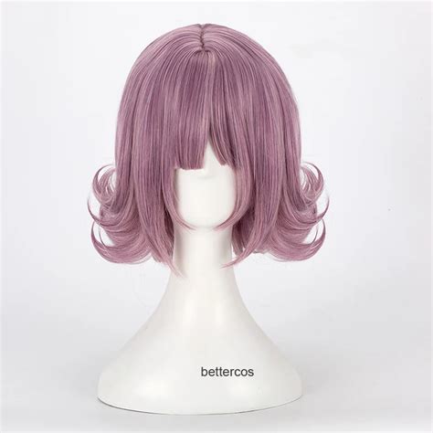 super danganronpa chiaki nanami cosplay wig dangan ronpa ash pink heat resistant synthetic hair