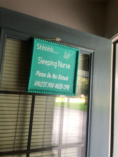 Sleeping Nurse Sign, Do Not Disturb Nurse Sign, Funny Nurse Saying