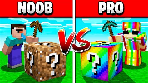 Lucky Block Noob Vs Pro Challenge Youtube