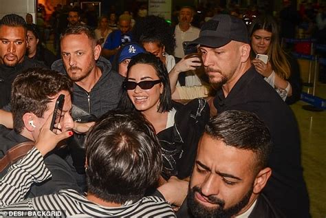 Demi Lovato Arrives At The Airport In Sao Paulo After Taking The Stage At The Town Music