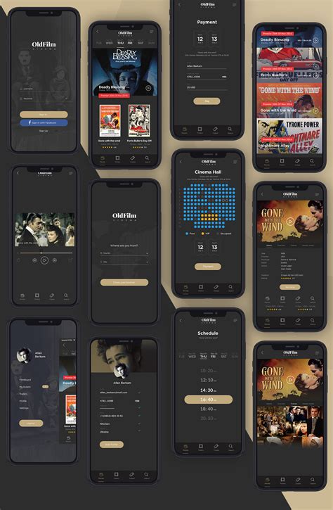 Cinema Mobile App Design Psd Freebie Supply