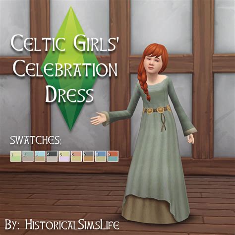 History Lovers Simblr Ts4 Celtic Girls Celebration Dress I Was