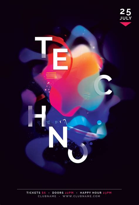 Techno Flyer Template on Behance