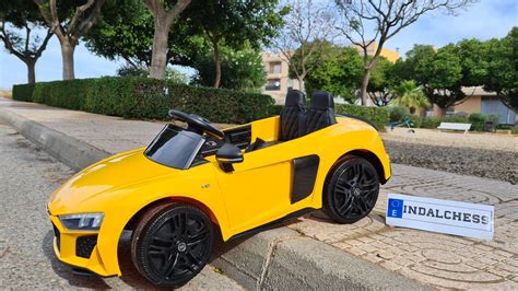 Audi R8 Medium Spider 12v Amarillo Full Option Nuevo Modelo R5088y