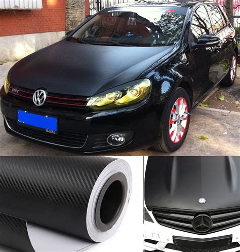 12 Wide Adhesive Car Black 3d Texture Carbon Fiber Vinyl Tape Wrap