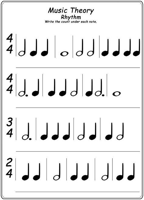 Rhythm Worksheets For Beginners Pdf