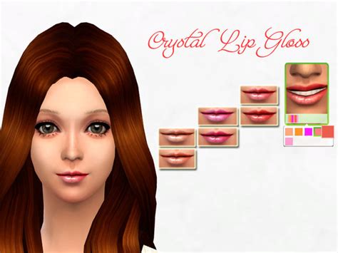 Crystal Lip Gloss By Sakuraphan Sims 4 Lips