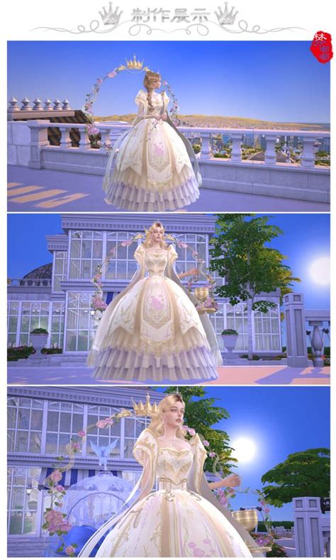 Sims4 棼嘟嘟 — 【fendudu Dt】the Princess Dress Patron Sims 4 Mods