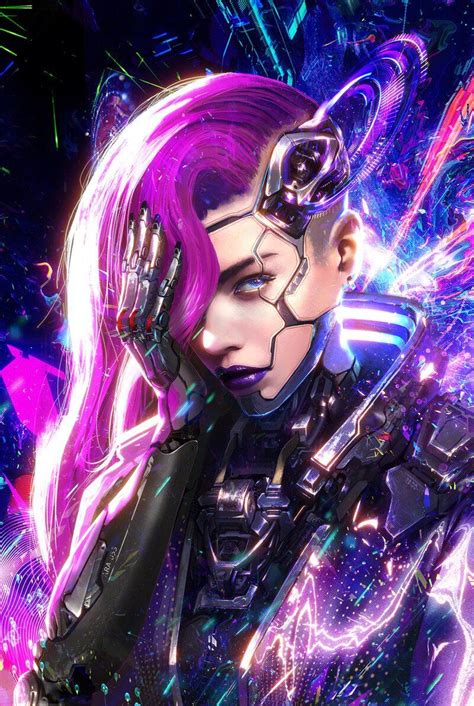 Artstation Cyberpunk Girls Young Qin Cyberpunk Girl Art Cyberpunk