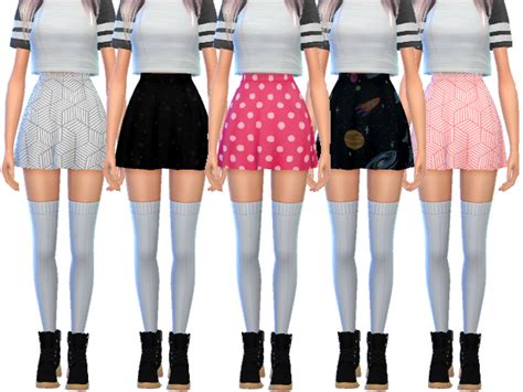 The Sims Resource Snazzy Skater Skirts Mesh Needed