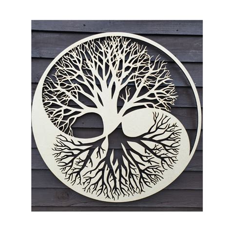 Tree Of Life And Yin Yang Home Decor Laser Cut Jre Deco