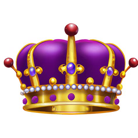 Gold Crown With Purple Jewels · Creative Fabrica