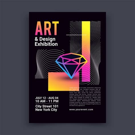 Free Vector Art Exhibition Poster Template