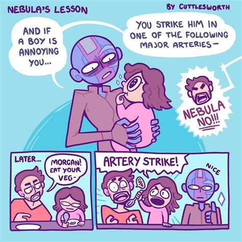 Adorable Nebula Comics By Cuttlesworth Art Funny Marvel Memes Dc Memes