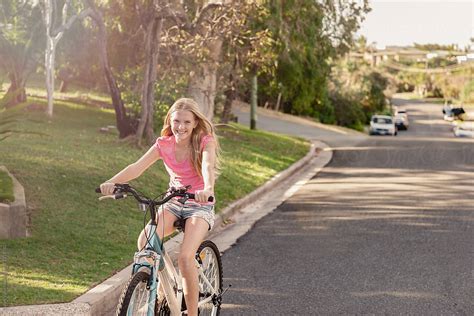 Tween Girl Riding Her Bike By Stocksy Contributor Gillian Vann Stocksy