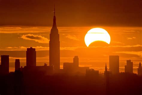 Solar Eclipse Over New York City Earth Blog