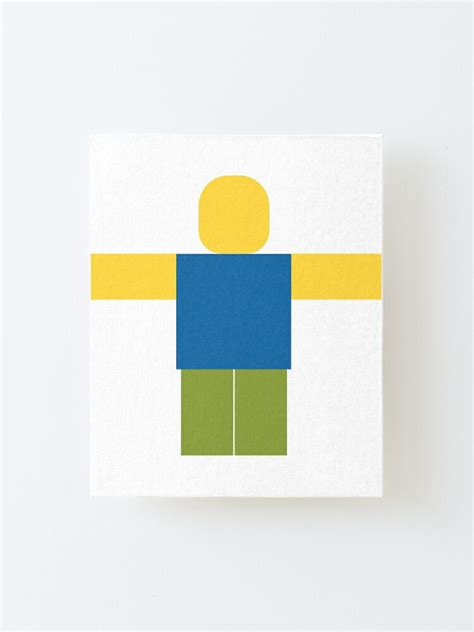 Roblox Minimal Noob T Pose Mounted Print By Jenr8d Designs Redbubble