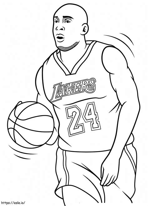 Free Printable Kobe Bryant Coloring Page
