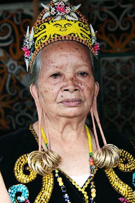 Pampang Kenyah Dayak Indonesia Kalimantan Kalimantan Budaya Wanita