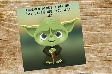 Yoda Cartoon Valentines Star Wars Kids Valentines Day Cards