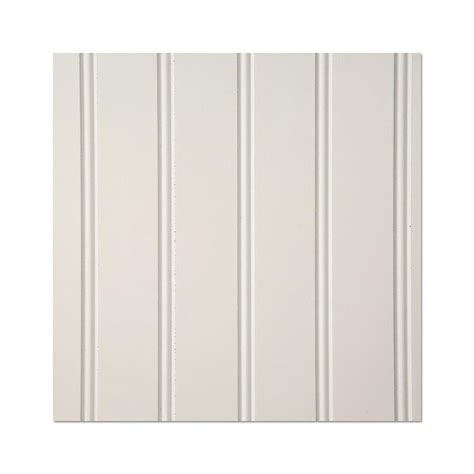 Eucatex 48 In X 8 Ft Beaded White Wall Panel In The Wall Panels