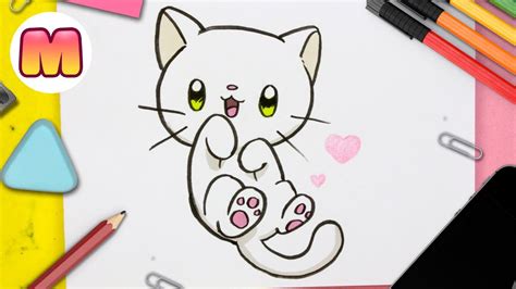 Como Dibujar Un Gato Kawaii 💖 Facil Paso A Paso 💖como Dibujar Gatos