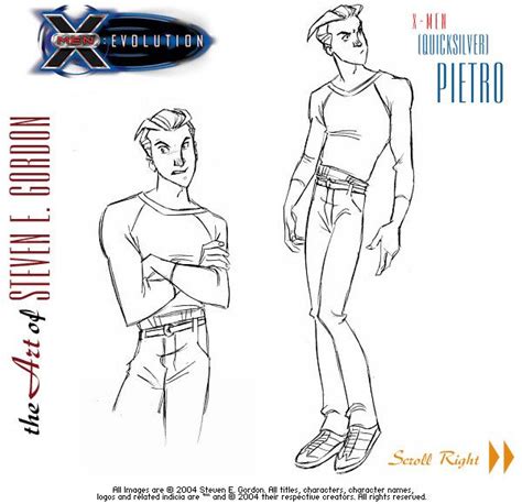 Pietro Maximoff X Men Evolution Doodles Character Reference Sheet