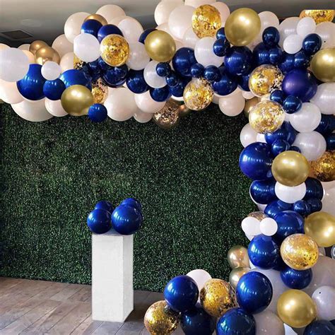 Buy Oumuamua127pcs Navy Blue Gold Balloon Arch Garland Kit Navy White