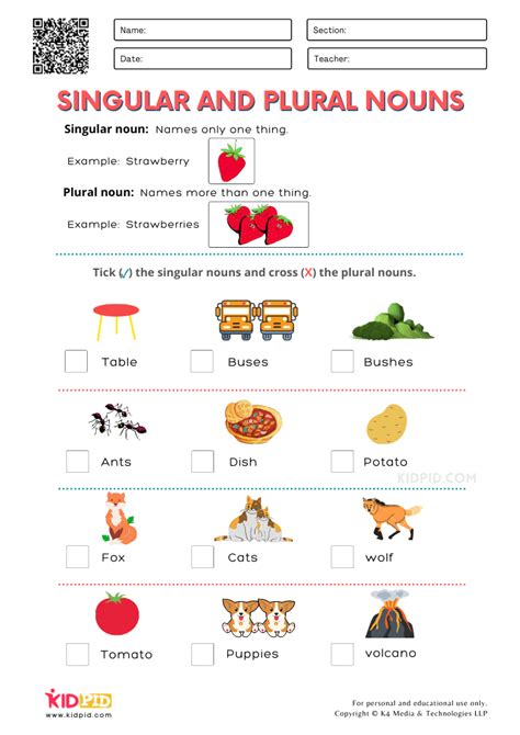 Worksheet 1 Find Singular And Plural Nouns Printable Worksheets For