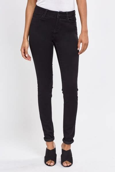 low rise black skinny jeans just 7