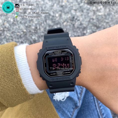 Some models count with bluetooth connected technology and atomic timekeeping. CASIO G SHOCK Petak Full Black DW-5600MS-1 / DW-5600MS-1D ...