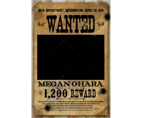 Wanted Poster Photoshop Template