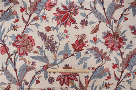 213 Yards Fonthill Voyage Indienne Printed Linen Blend Drapery Fabric