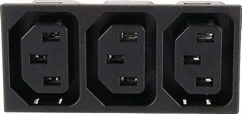 Buy Uxcell Panel Mount Plug Adapter Ac 250v 15a 10a C14 3 Pins 3