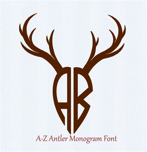 Deer Antler SVG, Antler Font Svg, Antler Alphabet, Digital Letters, SVG ...