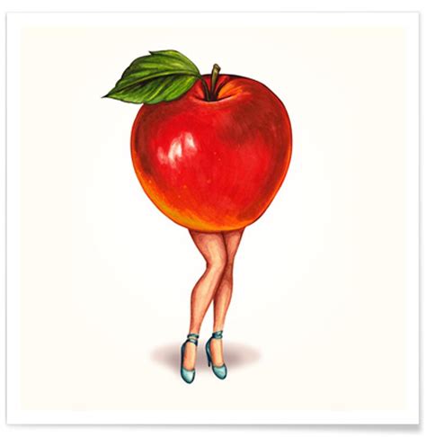 Fruit Girls Apple Poster Juniqe