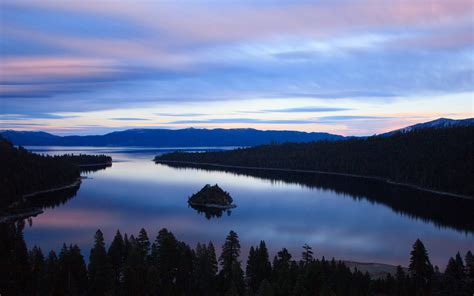 Emerald Bay Lake Tahoe California Lake Sunset Nature Hd
