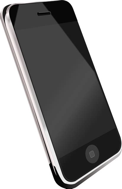 スマートフォン りんご 携帯電話 Pixabayの無料ベクター素材