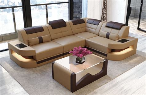 Ledercouch Como L Form Ecksofa Design Sofa Set Designs