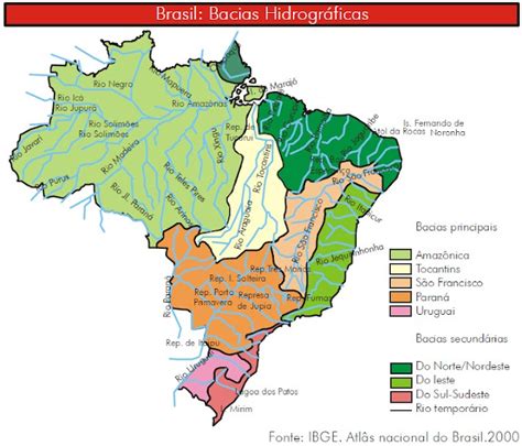 Geografalando Hidrografia Brasileira Bacias Hidrográficas E O