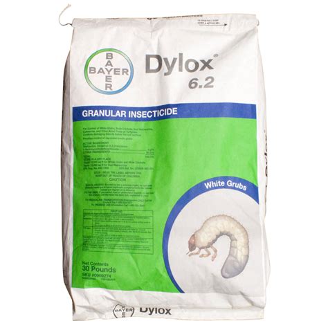 Bayer Dylox 62 Granules 30 Lbs White Grubs Mole Crickets Japanese