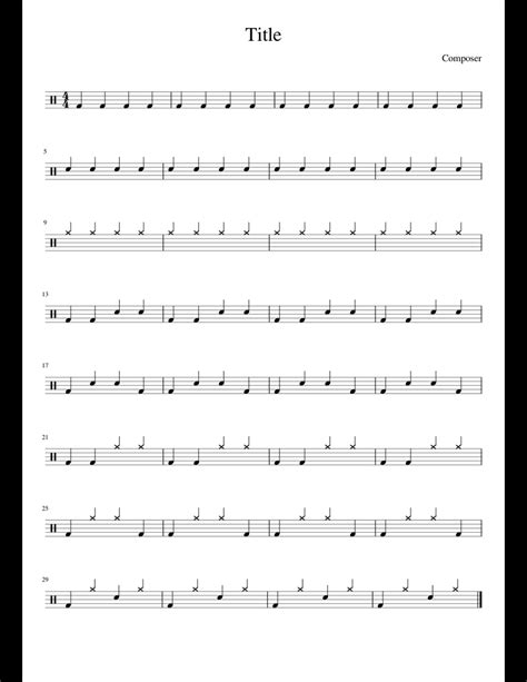 Cajon Basic Pattern Sheet Music For Percussion Download Free In Pdf Or Midi