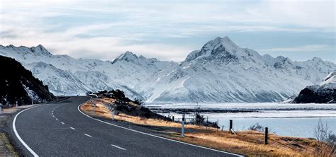 Road Mountain Snowy Mountain And Landscape 4k Hd Wallpaper