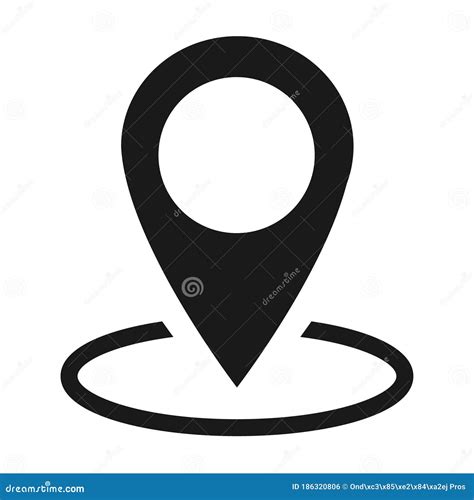 Símbolo De Mapa De Icono De Ubicación Aislado En Fondo Blanco Botón