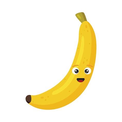 Plátano Lindo Feliz Para Los Niños En Estilo De Dibujos Animados