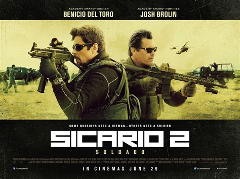 New Uk Poster For Sicario 2 Featuring Benicio Del Toro And Josh Brolin