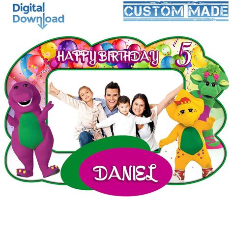 Barney And Friends Photo Booth Frame Barney And Friends Birthday Photo